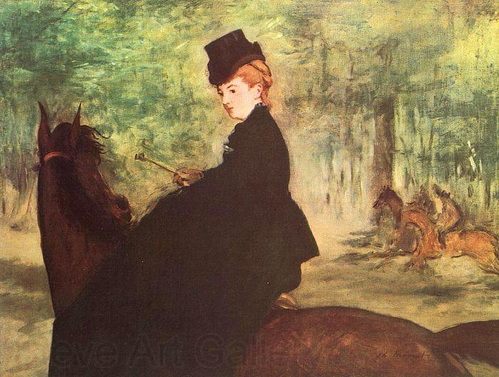 Edouard Manet The Horsewoman Norge oil painting art